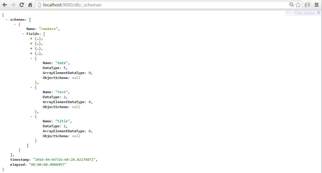 Howto Get Schema